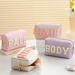 HBselect waterproof PU leather bag protects cosmetics during daily use.