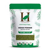 H&C Indigo powder packaging shows a natural dye option with no chemicals