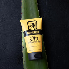 HeadBlade HeadSlick easy-rinse formula cleans blades quickly after shaving
