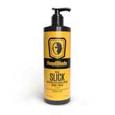HeadBlade HeadSlick shave cream bottle ready for smooth scalp shaving.