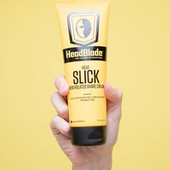HeadBlade HeadSlick foam close-up shows creamy texture and cooling menthol.
