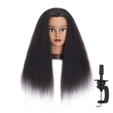 HEADFIX head mannequin head with clamp for realistic styling practice.