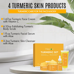 Healov turmeric body scrub exfoliates for smoother, radiant skin