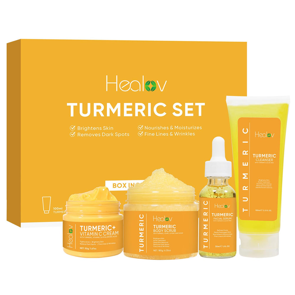 Healov turmeric face cream with vitamin C brightens and evens skin tone