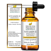 Health Priority Naturals Vitamin E Oil 1oz bottle for hydrated skin.