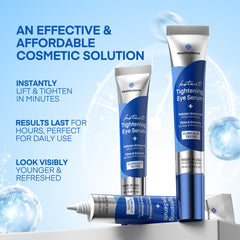 HealthyDerm Instant Under Eye Lift Serum application closeup – applying a thin, even layer for a refreshed look.