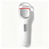 HEBECA heated eyelash curler top view highlights ergonomic design for easy curling