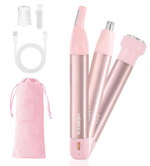 HEBECA nose hair trimmer front view highlighting compact on-the-go grooming.