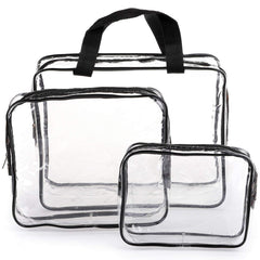 Hedume small clear cosmetic bags for compact travel essentials storage