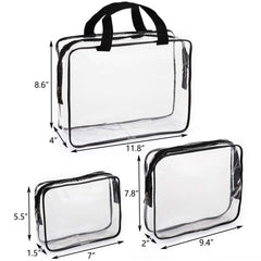 Hedume clear toiletry bags medium size ideal for travel bottles and toiletries