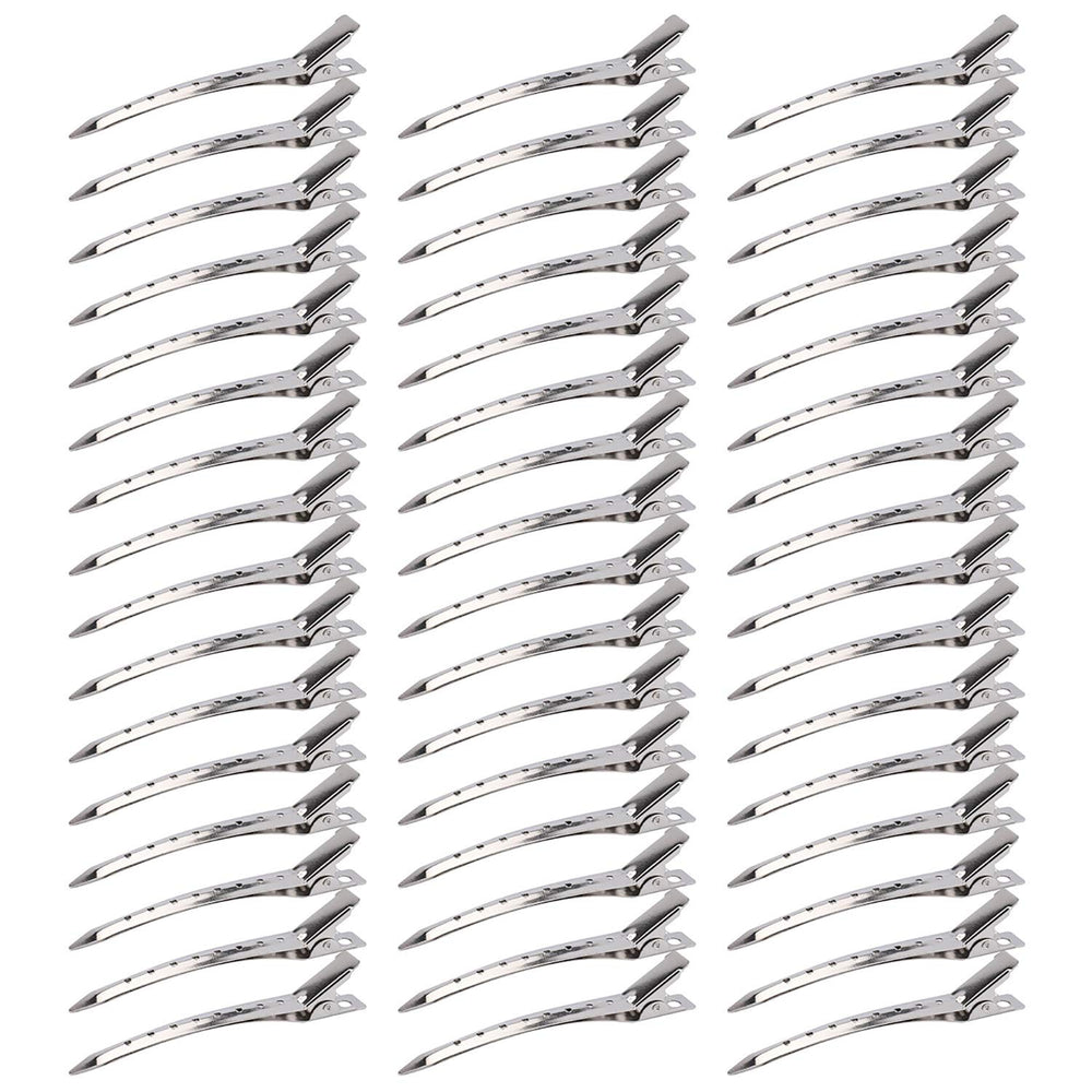 Hedume duck bill clip 3.5 inch open demonstrates secure hold during drying and styling