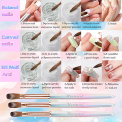 heemeei acrylic nail brush ferrule and handle highlighting durable, stable grip