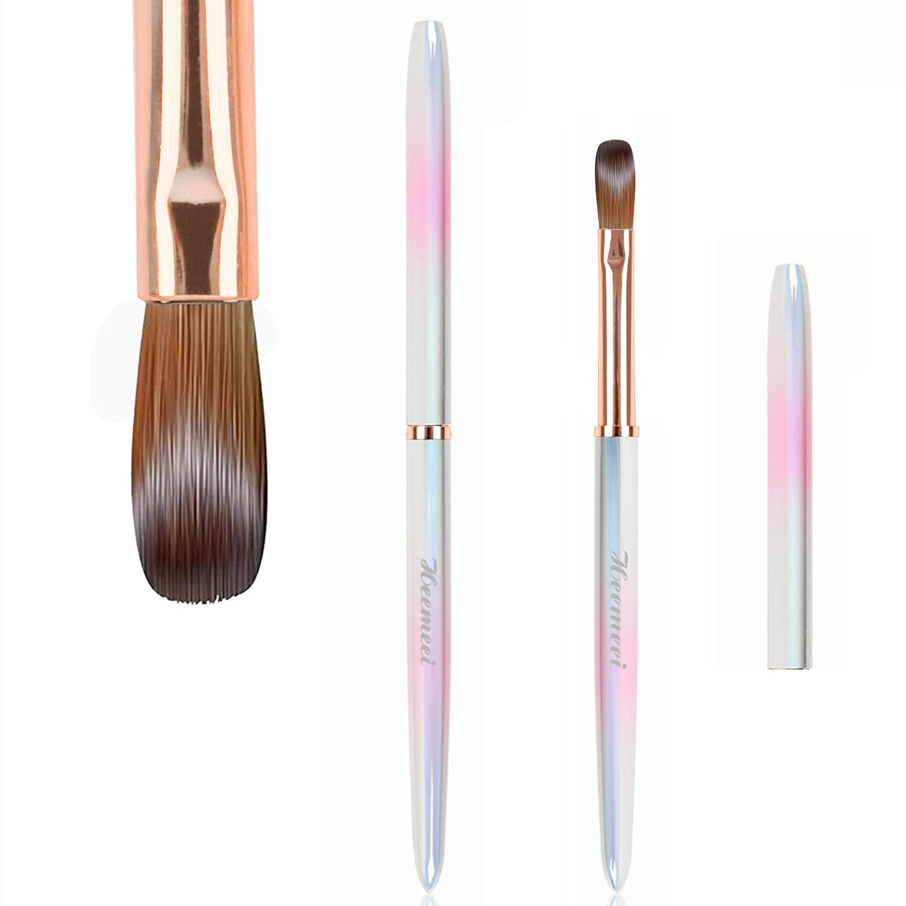 heemeei acrylic nail brush size 10 handle closeup for precise manicures and control