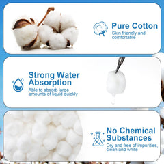 Heigble cotton balls for toners, lotions, creams and nail polish removal