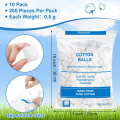Heigble soft pure cotton balls support sensitive skin with no dyes or additives
