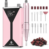 HELIVIVE nail drill front view in pink showing professional performance.