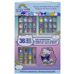 Hello Kitty and Friends press-on nails party pack cover, ideal for kid-friendly celebrations and creative play.