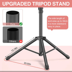Hemndic height adjustable stand extends from 50 to 60 inches for table or floor use