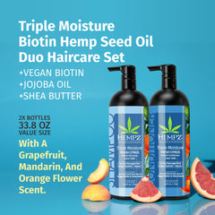 Hempz conditioner Grapefruit Peach bottle softening moisture for dry hair