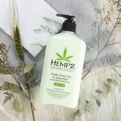 Hempz Green Tea Extract visual shows antioxidant-rich formula