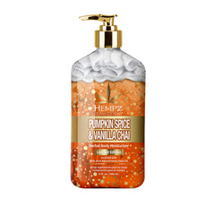 Hempz limited-edition pumpkin-spice-vanilla-chai lotion bottle for daily hydration