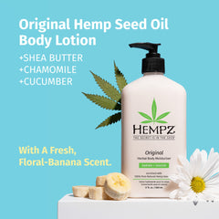 Hempz Original floral banana scent for a crisp daily ritual.