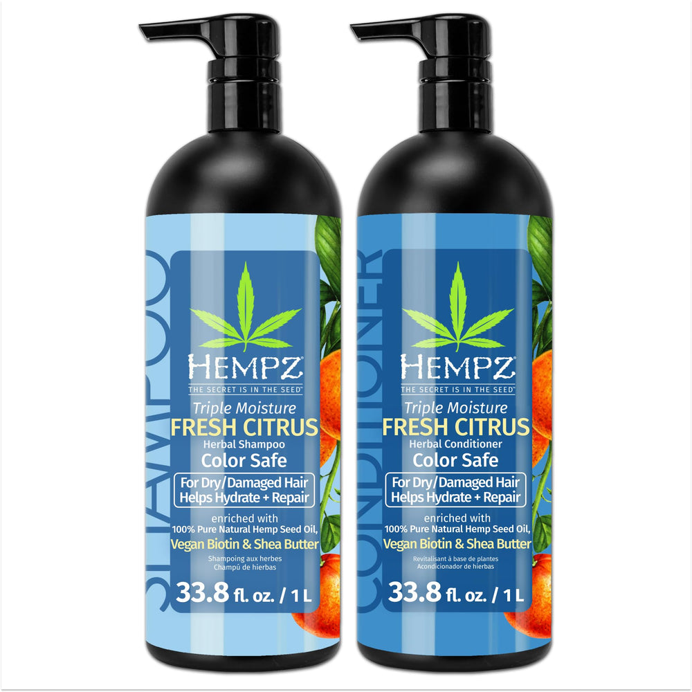 Hempz shampoo Grapefruit Peach bottle delivering hydrating cleansing for color-treated hair