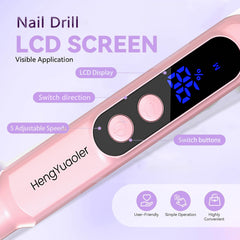 HengYuaoler nail drill features a 20,000 RPM motor for smooth operation