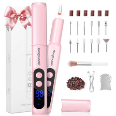 HengYuaoler cordless nail drill in pink with compact ergonomic design for precise filing