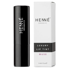 Henne Organics lip tint Muse Berry Mauve packaging highlights luxe design