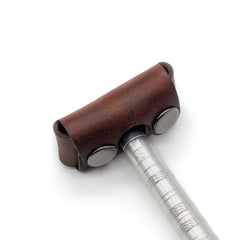 Henson Shaving brown leather case delivers durable protection for daily grooming gear.