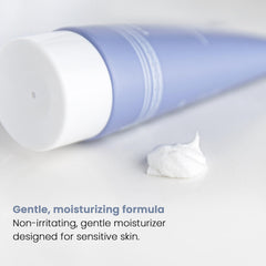 Henson Shaving shave cream being applied on face highlights easy spread and protection.