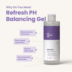 Her Fantasy Box Refresh lather offers silky foam for a refreshing daily cleanse.