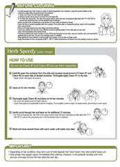 Herb Speedy Soft Black result on hair with natural tone.