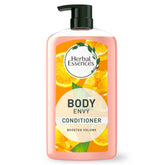 Herbal Essences Body Envy conditioner bottle close-up showing lightweight volumizing formula for fine hair.