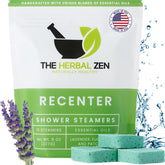 The Herbal Zen Recenter box with lavender-eucalyptus aroma for calm mornings