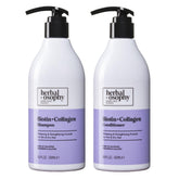 Herbalosophy Biotin & Collagen Shampoo bottle suggests stronger strands through premium formula
