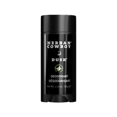 Herban Cowboy Dusk deodorant bottle showing aloe infusion for everyday freshness