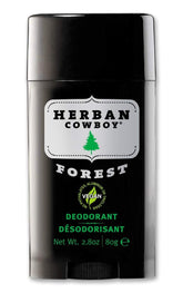 Herban Cowboy Forest Deodorant bottle 2.8 oz delivers long-lasting freshness for daily wear.