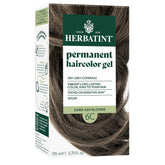 Herbatint 6C Dark Ash Blonde bottle shows ammonia-free formula for sensitive scalps.
