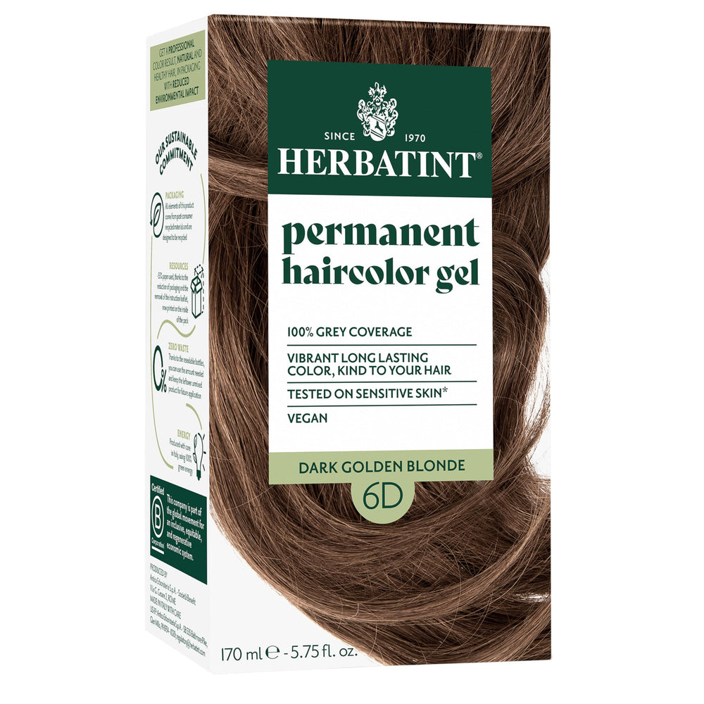 Herbatint bottle 6D dark golden blonde for even gray coverage with natural glow