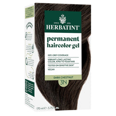 Herbatint 3N Dark Chestnut dye bottle with even gray coverage.