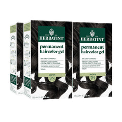 Herbatint permanent hair dye 2N brown box showcases natural coverage for resistant gray