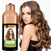 HERBBY hair color shampoo gray coverage shows natural-looking gray blend