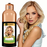 HERBBY Hair Color Shampoo gray-hair-coverage demonstrates natural-looking color transformation.