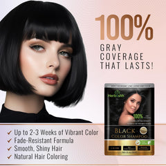 Herbishh argan mask in-pack conditions hair during color treatment.