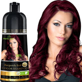 Herbishh Burgundy 3-in-1 hair color shampoo bottle for gray coverage and conditioning