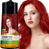 Herbishh Color Shampoo gray hair packshot highlighting Cherry Red shade for at-home color