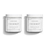 HERBIVORE Coconut Milk Bath Soak 2-pack front view highlights hydration and vegan formula