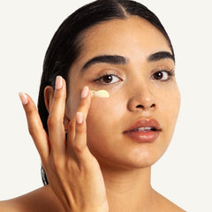 HERBIVORE Super Nova eye cream turmeric-toned gel blend close-up